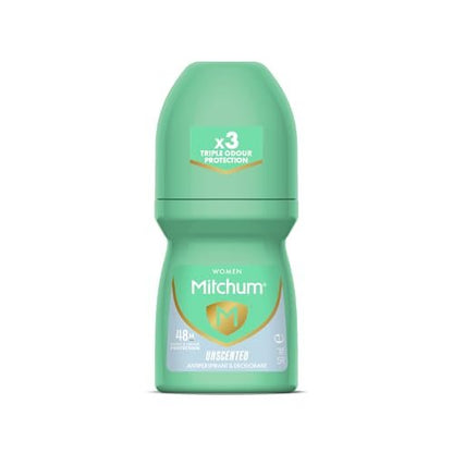 Mitchum Roll-On Antiperspirant Deodorant 50ml – Unperfumed, Excess Perspiration & Body Odour Control