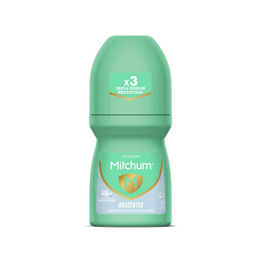 Mitchum Roll-On Antiperspirant Deodorant 50ml – Unperfumed, Excess Perspiration & Body Odour Control