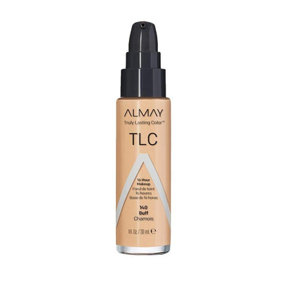 Almay Truly Lasting Color Liquid Foundation - Long Wearing Natural Finish, Hypoallergenic & Cruelty-Free, 140 Buff, 1 fl oz
