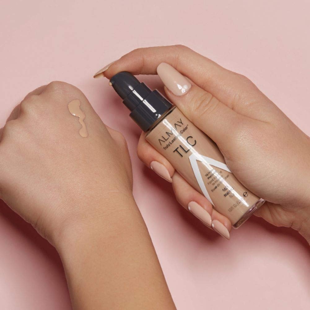 Almay Truly Lasting Color Liquid Foundation - Long Wearing Natural Finish, Hypoallergenic & Cruelty-Free, 140 Buff, 1 fl oz - görsel 11