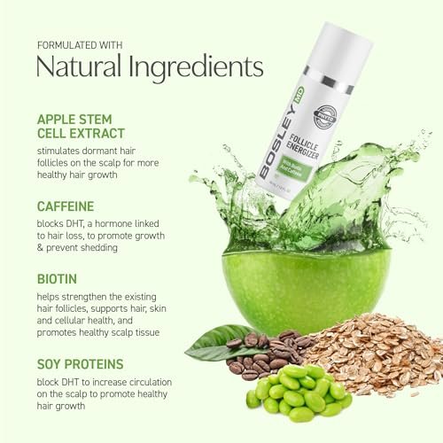 BosleyMD Healthy Hair & Scalp Follicle Energizer – DHT-Blocking Leave-In Serum with Biotin, Caffeine, Panthenol & Apple Stem Cell, 1 Fl Oz Avelisse