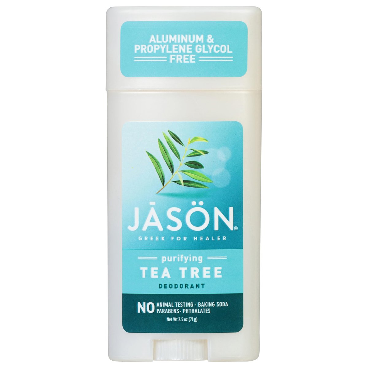 Jason Aluminum Free Deodorant Stick, Purifying Tea Tree, 2.5 oz (Pack of 3) - Natural, Gentle Deodorant for Sensitive Skin - görsel 1