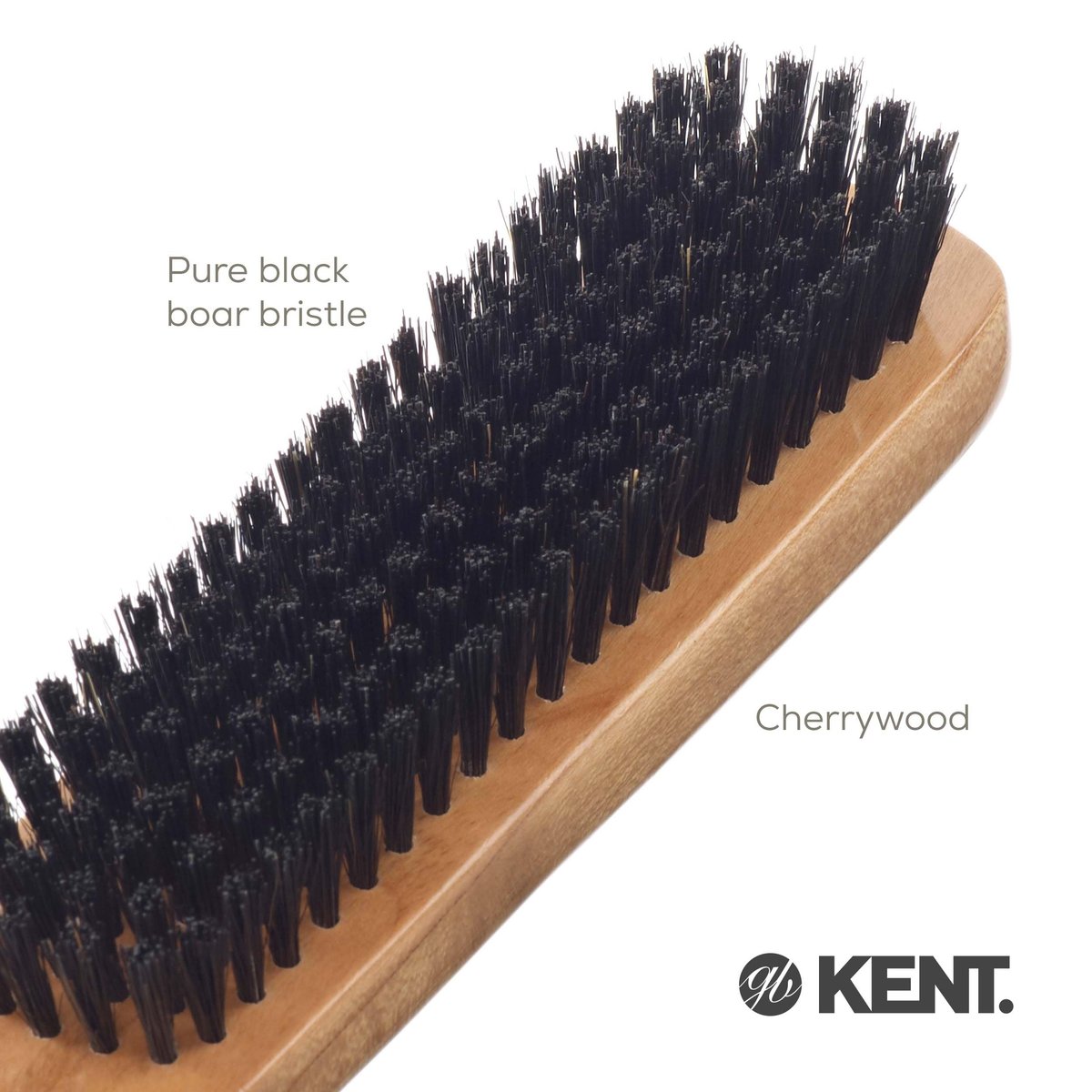 Kent CC2 Finest 100% Handcrafted Clothes Brush - Black Boar Bristle & Nylon Mix with Cherrywood Handle, Travel-Size Lint Remover - görsel 13