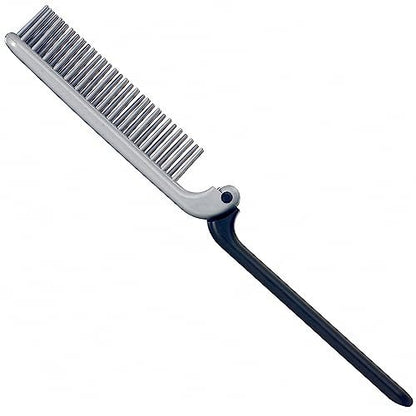 Kent KFM4 Anti-Static Hair Brush for Men - Folding Mini Hairbrush for Frizz-Free Styling and Daily Grooming, Made in England