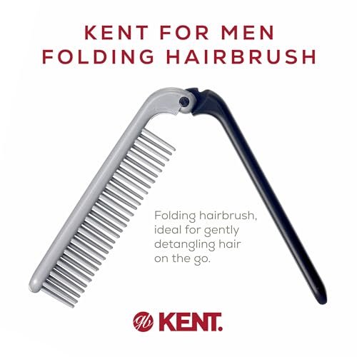 Kent KFM4 Anti-Static Hair Brush for Men - Folding Mini Hairbrush for Frizz-Free Styling and Daily Grooming, Made in England - görsel 6