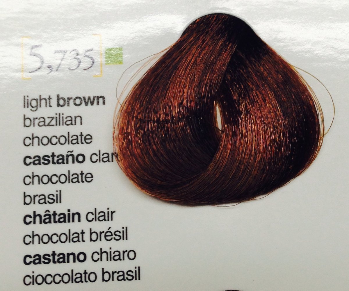 Salermvison Hair Coloring Cream #5.735 Light Brown Brazilian Chocolate - 2.3 oz - görsel 1