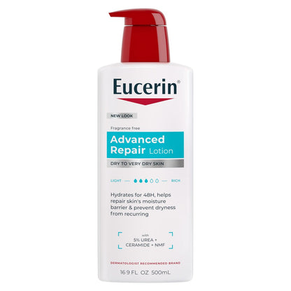 Eucerin Advanced Repair Body Lotion for Very Dry Skin, Unscented, 16.9 Fl Oz