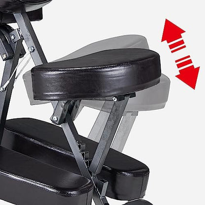 Master Massage Bedford Portable Light Weight Folding Salon Massage Chair with Carrying Case Bag and Height Adjustment (Coffee)