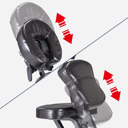 Master Massage Bedford Portable Light Weight Folding Salon Massage Chair with Carrying Case Bag and Height Adjustment (Coffee)