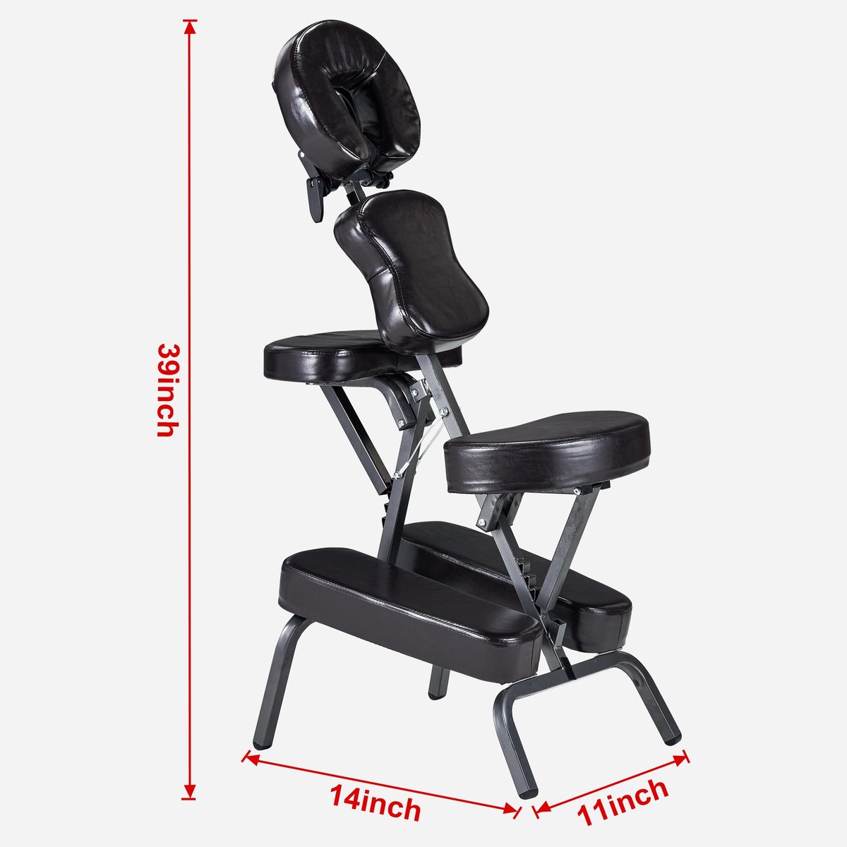 Master Massage Bedford Portable Light Weight Folding Salon Massage Chair with Carrying Case Bag and Height Adjustment (Coffee) - görsel 5
