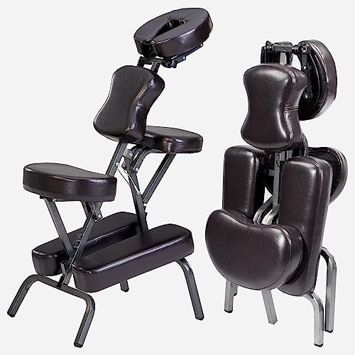 Master Massage Bedford Portable Light Weight Folding Salon Massage Chair with Carrying Case Bag and Height Adjustment (Coffee) - görsel 12