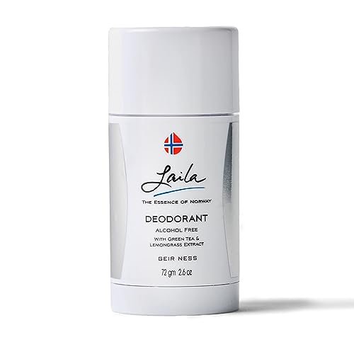 Geir Ness Laila Deodorant – Alcohol & Aluminum Free with Green Tea & Lemongrass, Long Lasting Fresh Clean Scent, 2.6 oz - görsel 2
