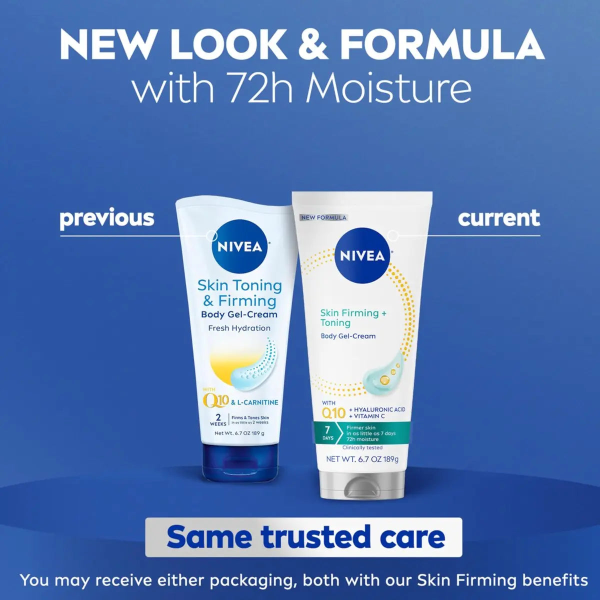 NIVEA Skin Firming & Toning Body Gel Cream with Q10, Hyaluronic Acid & Vitamin C - 72-Hour Moisture, 6.7 oz Avelisse