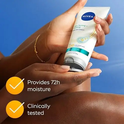 NIVEA Skin Firming & Toning Body Gel Cream with Q10, Hyaluronic Acid & Vitamin C - 72-Hour Moisture, 6.7 oz Avelisse
