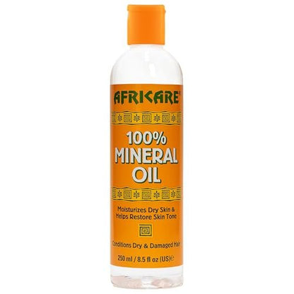 COCOCARE Africare 100% Mineral Oil - Fragrance Free Pure Oil for Skin and Scalp Care - 8.5 Fl Oz