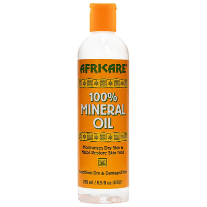 COCOCARE Africare 100% Mineral Oil - Fragrance Free Pure Oil for Skin and Scalp Care - 8.5 Fl Oz