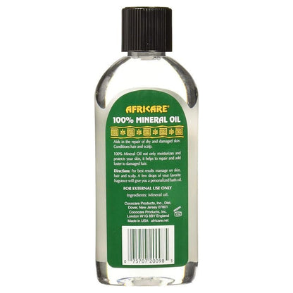 COCOCARE Africare 100% Mineral Oil - Fragrance Free Pure Oil for Skin and Scalp Care - 8.5 Fl Oz