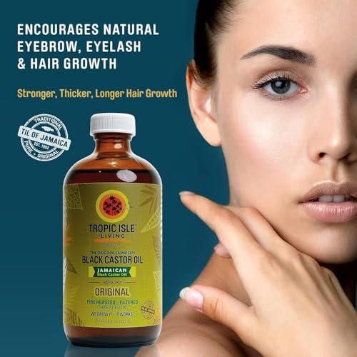 Tropic Isle Living Jamaican Black Castor Oil 8oz – Natural Hair Growth Oil, Skin & Nail Moisturizer - görsel 6
