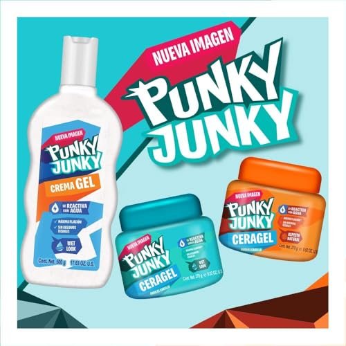 Punky Junky Cera Gel Fx Brillante Gel Wax - 9.52 oz Wet Look Hold Avelisse
