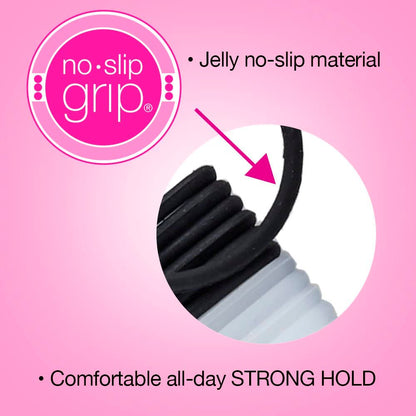 Scunci by Conair No-Slip Grip Super Hold Elastic Hair Ties – Assorted Colors, 14 Pack