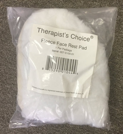 Therapist's Choice Massage Table Fleece Face Cover - White, Polyester, 1 Pack