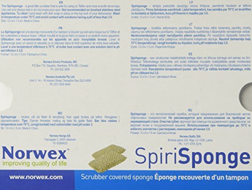 Norwex Spirisponge Scrubber Sponge (2-Pack) – Stainless Steel Durable Scouring Sponge Avelisse