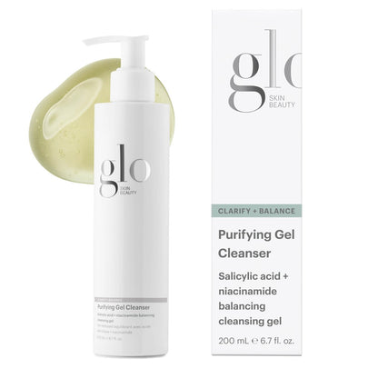 Glo Skin Beauty Purifying Gel Cleanser – Salicylic Acid Face Wash with Niacinamide for Oily & Combination Skin, 6.7 Fl Oz Avelisse