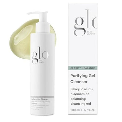 Glo Skin Beauty Purifying Gel Cleanser – Salicylic Acid Face Wash with Niacinamide for Oily & Combination Skin, 6.7 Fl Oz Avelisse
