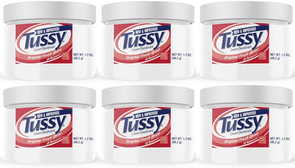 Tussy Deodorant Cream, 1.7 oz (Pack of 6) - Long-Lasting Odor Protection Avelisse