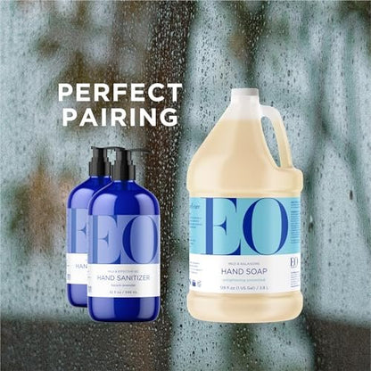 Everyone EO Liquid Hand Soap Refill - Unscented, 128 oz (1 Gallon) - Organic Plant-Based Gentle Cleanser with Botanical Extracts & Vitamin E Avelisse