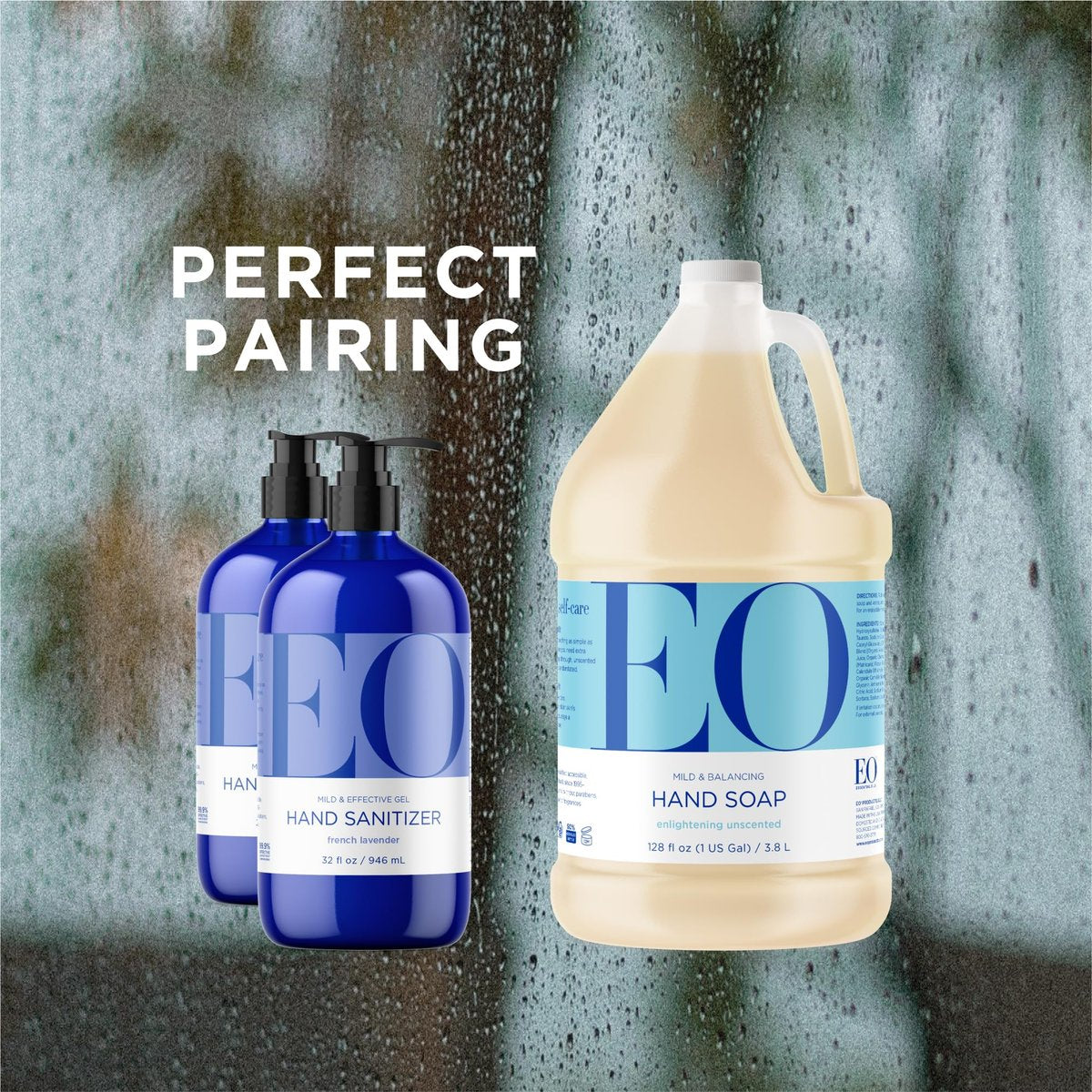 Everyone EO Liquid Hand Soap Refill - Unscented, 128 oz (1 Gallon) - Organic Plant-Based Gentle Cleanser with Botanical Extracts & Vitamin E Avelisse