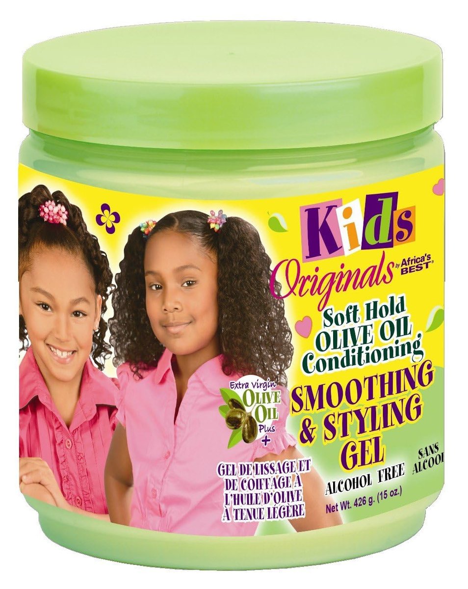 Originals by Africa's Best Soft Hold Olive Oil Conditioning Smoothing & Styling Gel, 15oz Jar Avelisse
