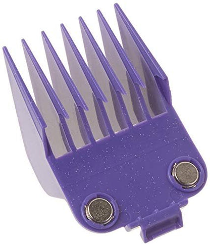 Andis Master Dual Magnet Large Comb Set (4-Piece) - Purple High-Grade Metal Combs for Snag-Free Grooming Avelisse