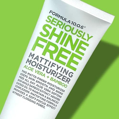 FORMULA 10.0.6 Seriously Shine Free Mattifying Moisturizer - 2.54 fl oz (75ml) - Oil-Free Face Moisturizer for Matte, Shine-Free Skin