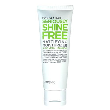 FORMULA 10.0.6 Seriously Shine Free Mattifying Moisturizer - 2.54 fl oz (75ml) - Oil-Free Face Moisturizer for Matte, Shine-Free Skin