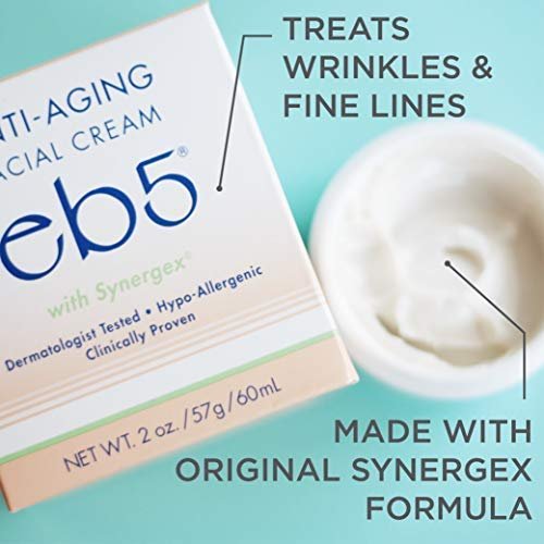 eb5 Anti-Aging Face & Neck Cream - Synergex Formula with Vitamins E, A, B5 & Oat Kernel Complex for Men and Women - 2 oz Avelisse