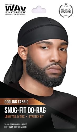 WavEnforcer 106 Snug Fit Do-Rag - Black (1 Pack) - görsel 4