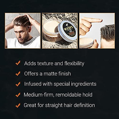 Woody's Quality Grooming Web Putty - 3.4 oz Styling Clay for Men