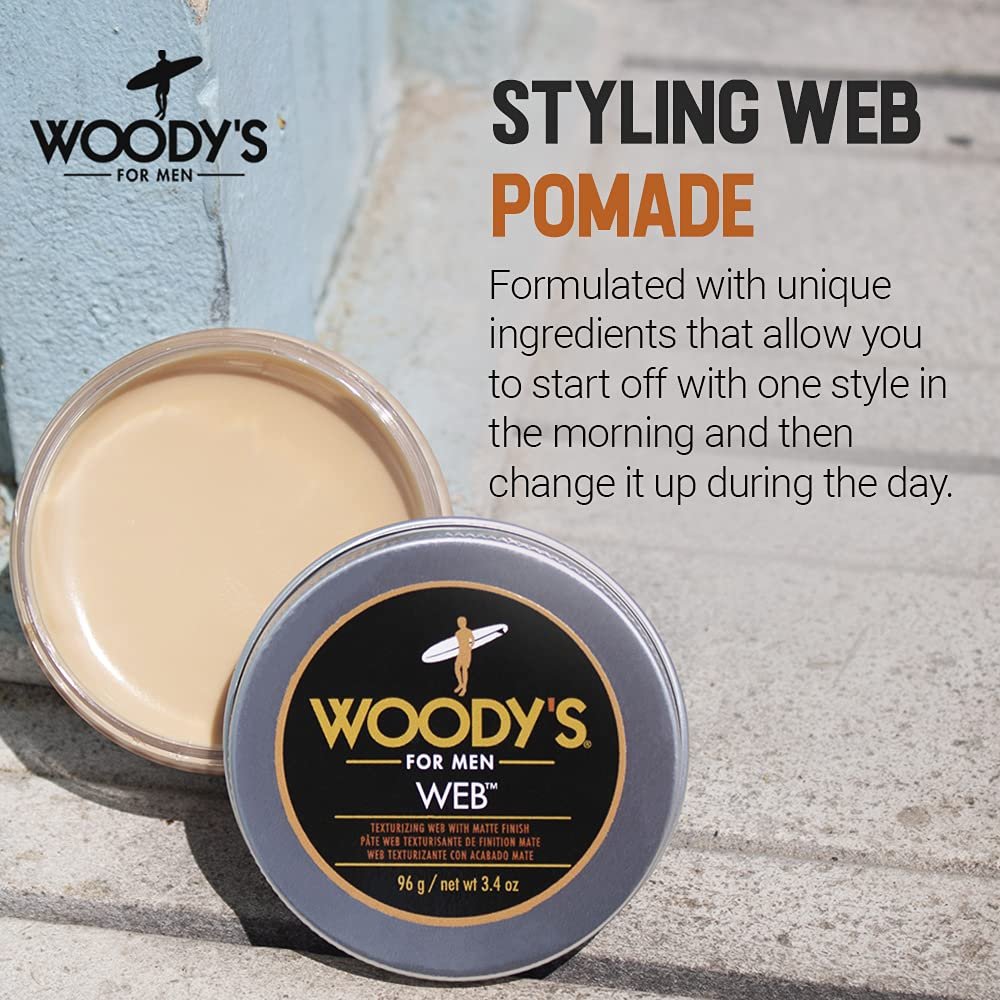 Woody's Quality Grooming Web Putty - 3.4 oz Styling Clay for Men - görsel 4