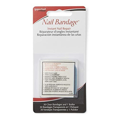 Nail Tek Super Nail Nail Bandage Instant Nail Repair – 30 Count Clear Patches