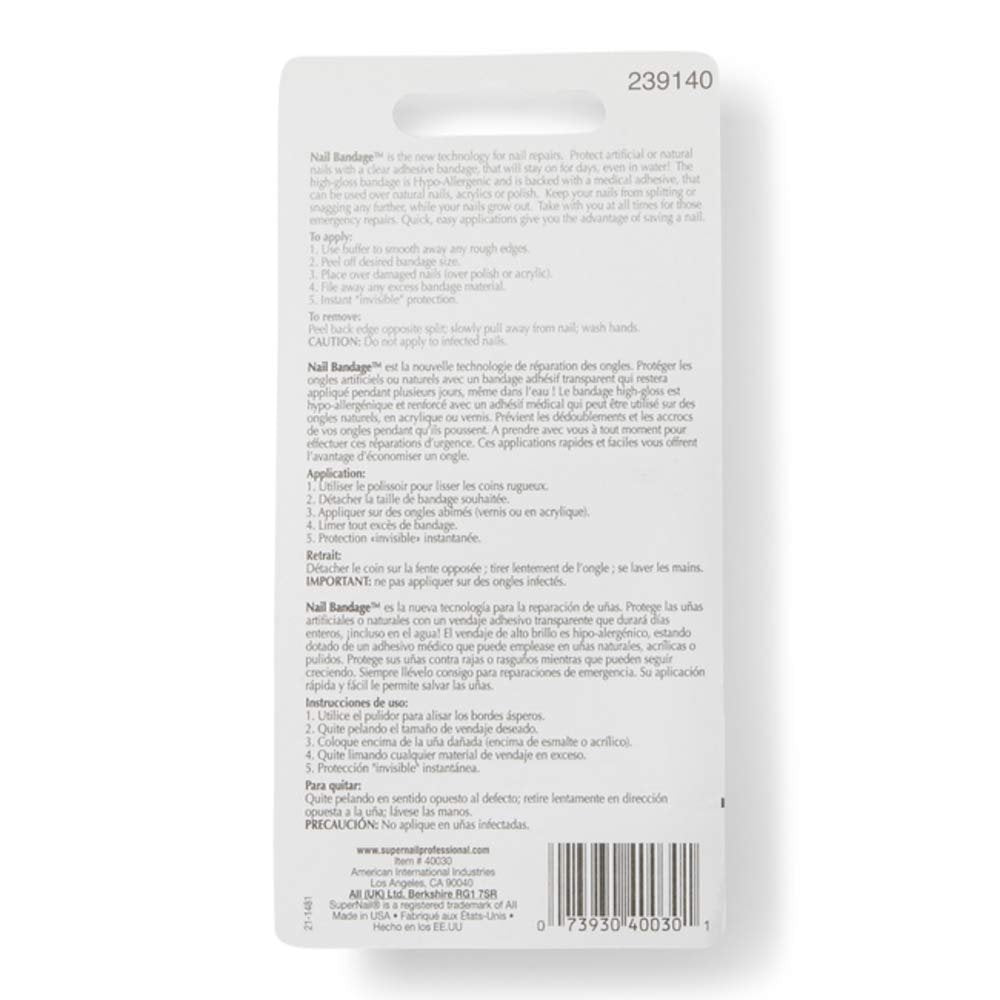 Nail Tek Super Nail Nail Bandage Instant Nail Repair – 30 Count Clear Patches - görsel 3