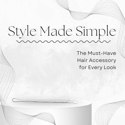 Sta-Rite White Bobby Pins - 60 Count for Secure Hair Styling