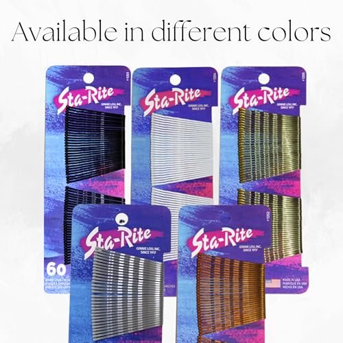 Sta-Rite White Bobby Pins - 60 Count for Secure Hair Styling - görsel 14