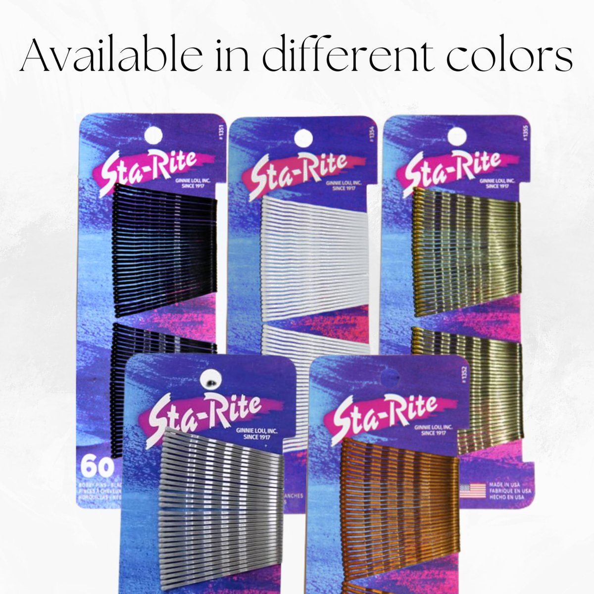 Sta-Rite White Bobby Pins - 60 Count for Secure Hair Styling - görsel 13