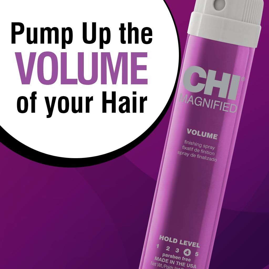 CHI Magnified Volume Finishing Hair Spray - Boosts Volume & Body for Maximum Fullness, Builds Resilience & Strength & Adds Shine, 2.6 oz - görsel 5