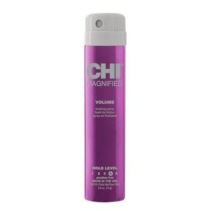 CHI Magnified Volume Finishing Hair Spray - Boosts Volume & Body for Maximum Fullness, Builds Resilience & Strength & Adds Shine, 2.6 oz
