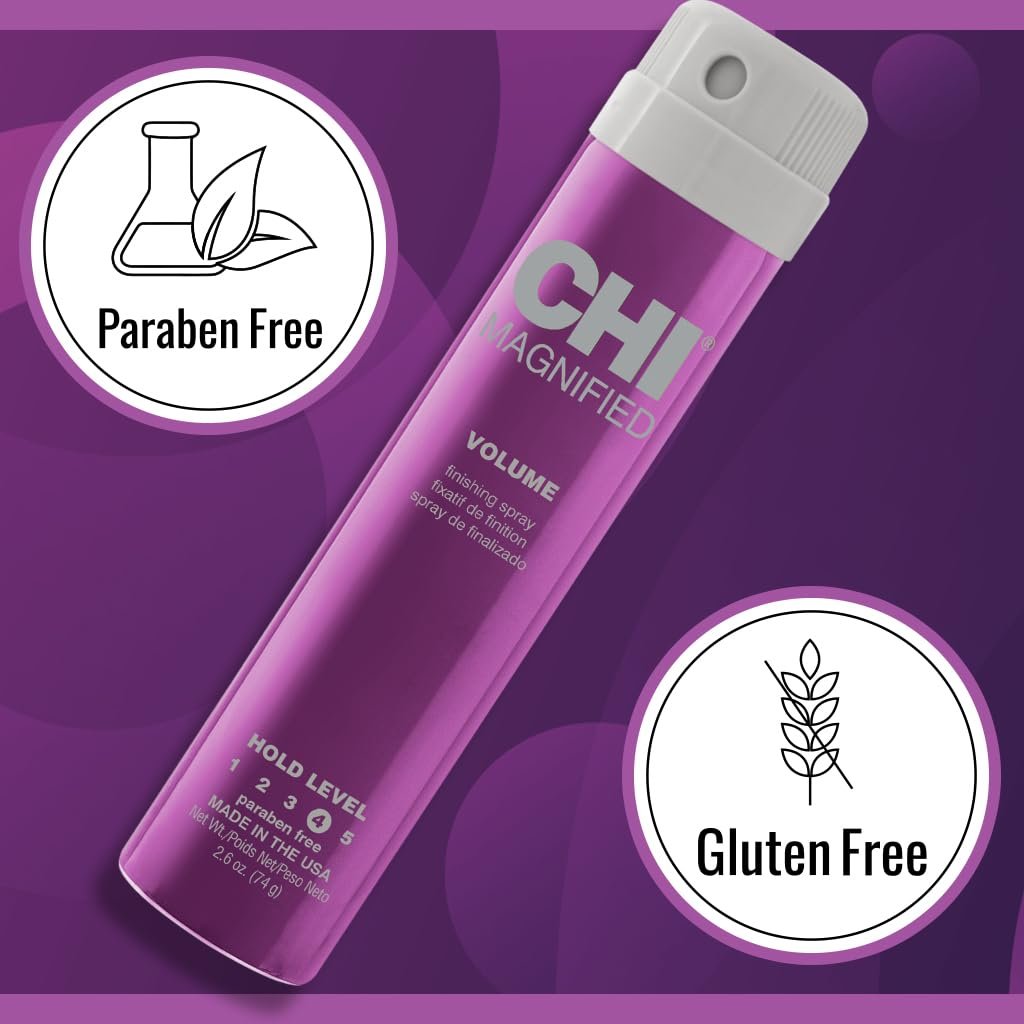 CHI Magnified Volume Finishing Hair Spray - Boosts Volume & Body for Maximum Fullness, Builds Resilience & Strength & Adds Shine, 2.6 oz - görsel 11