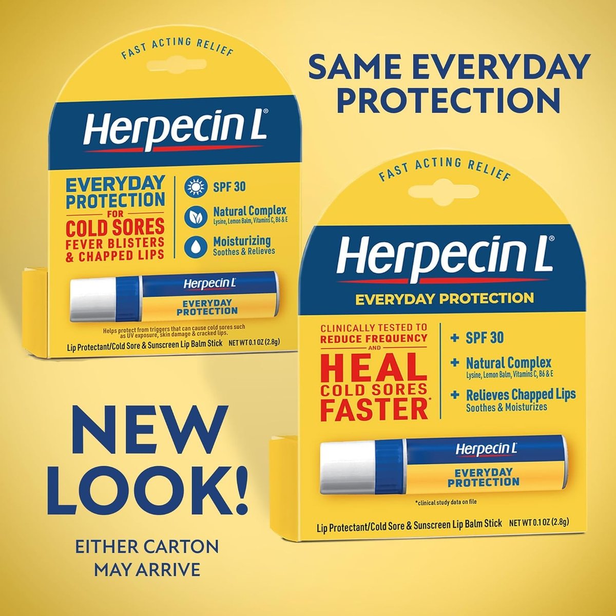 Herpecin L SPF 30 Lip Protectant 0.1 OZ (5 Pack) - Cold Sore Treatment & Lip Balm with Sunscreen Avelisse