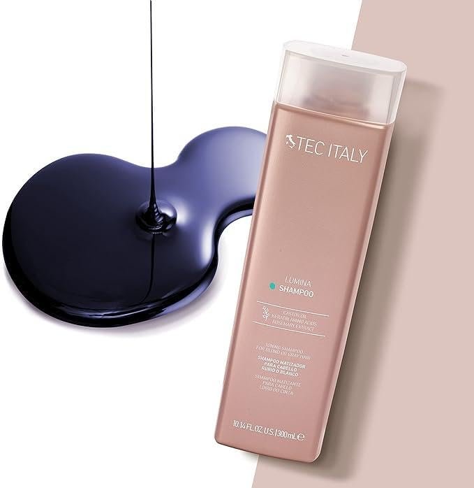 Tec Italy Lumina Purple Shampoo - 10.1 oz for Blonde, Silver & Highlighted Hair Avelisse