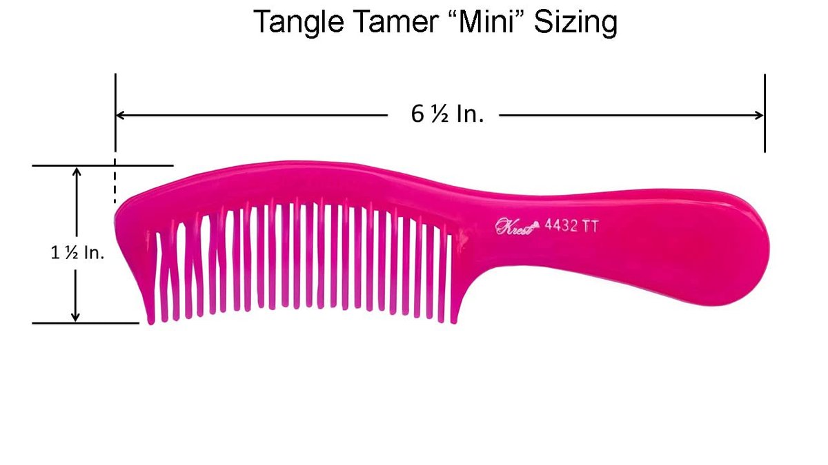 Krest Teal Tangle Tamer Curved Tooth Comb – Gentle Detangling for All Hair Types - görsel 4